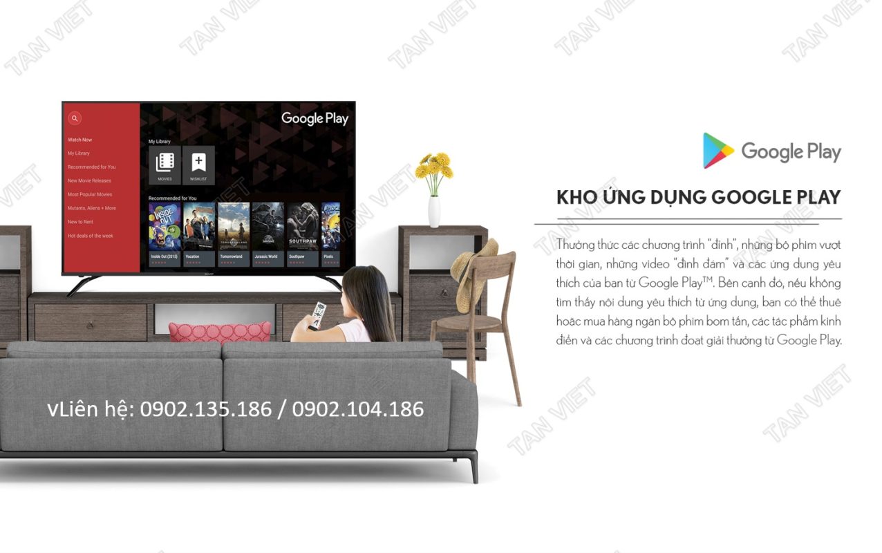 Kho ứng dụng hữu ích trên Tivi LCD 60 inch Tân Việt đang cho thuê