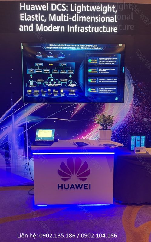 Cho thuê Tivi treo booth Huawei chất lượng cao