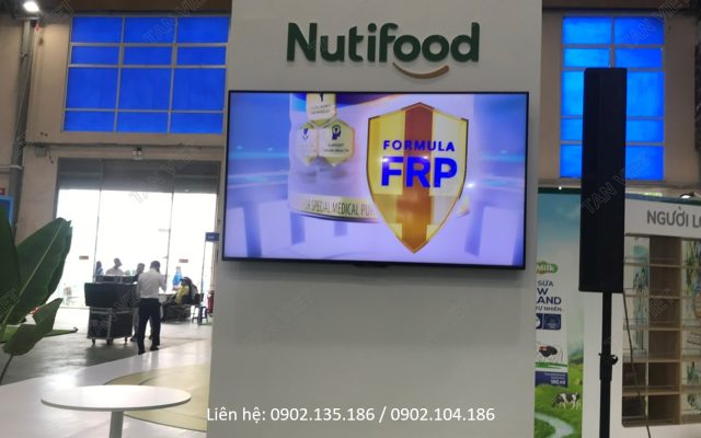 Cho thuê Tivi LCD siêu nét treo booth gian hàng Nutifood tại triển lãm