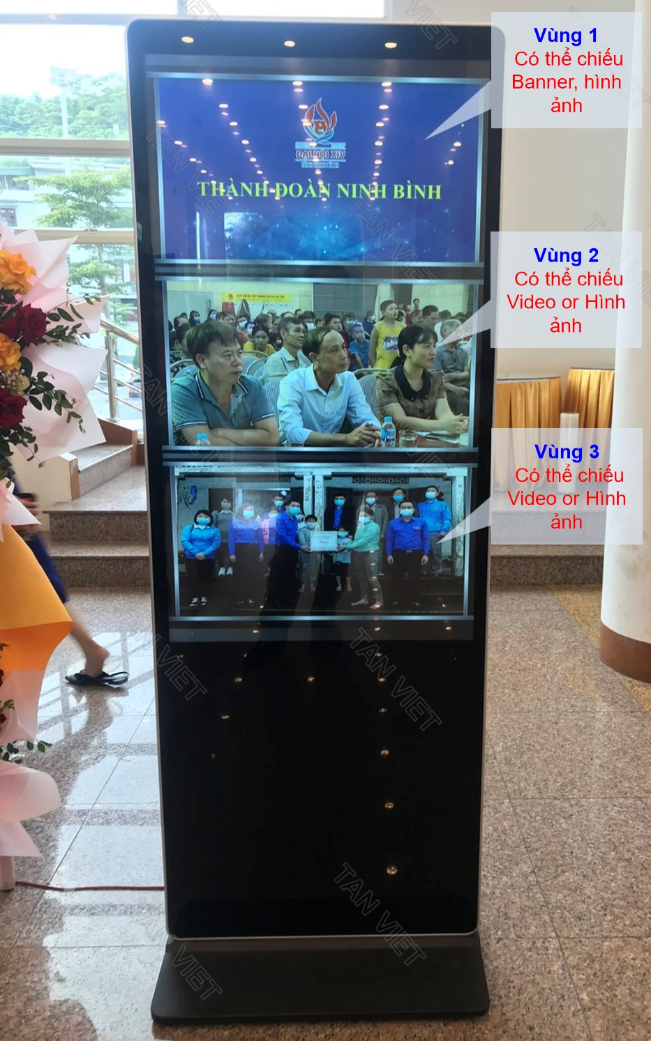 Cho thuê standee điện tử tại đại hội đoàn ninh bình