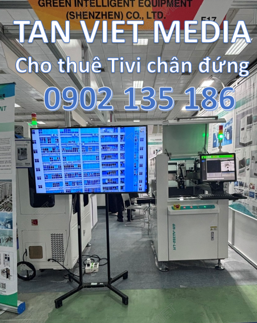 Dịch vụ cho thuê Tivi LED chân đứng tại triển lãm Nepcon 2024