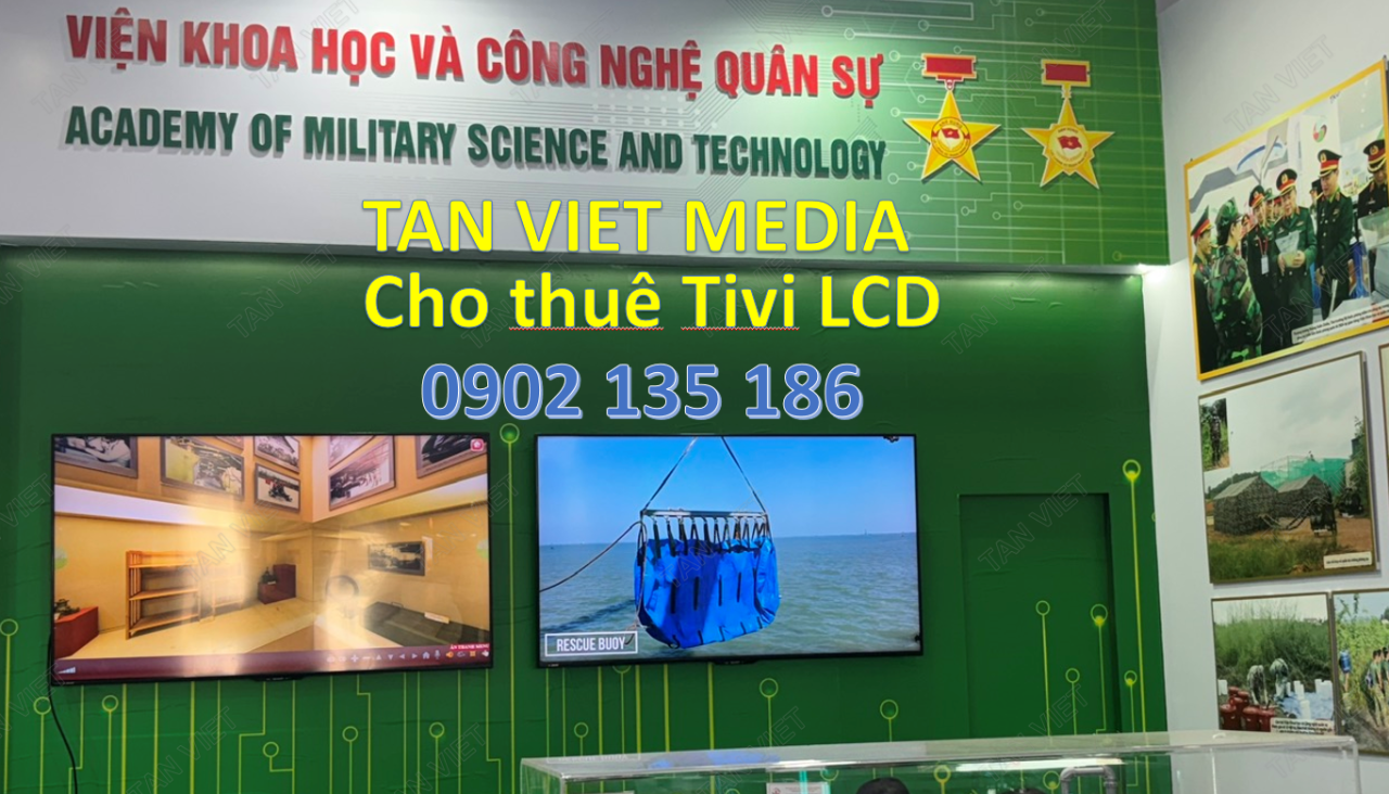 Cho thuê Tivi LCD tại gian hàng viện khoa học và công nghệ quân sự - thuộc triển lãm quốc phòng quốc tế Việt Nam 2024